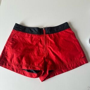 Vintage Nike Red Front Zipper Dri Fit Shorts XS